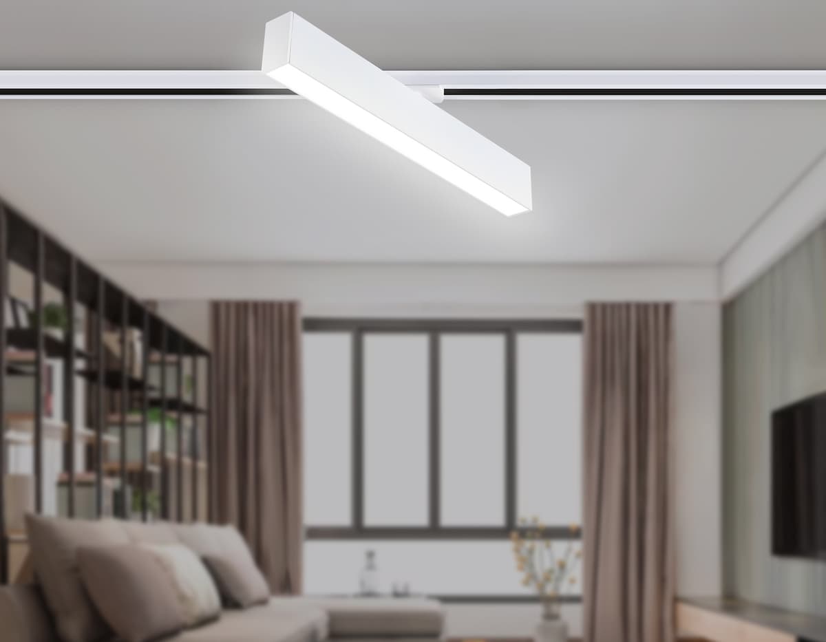 Трековый однофазный светодиодный светильник GL6772 WH белый LED 24W 4200K 600*22*48 Ambrella Light 11