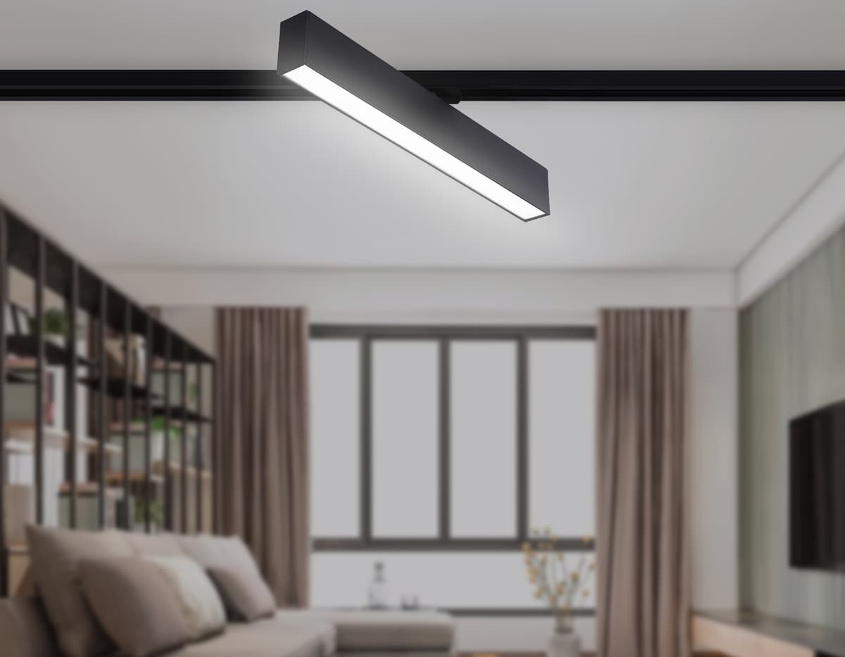 Трековый однофазный светодиодный светильник GL6777 BK черный LED 24W 4200K 600*22*48 Ambrella Light 11