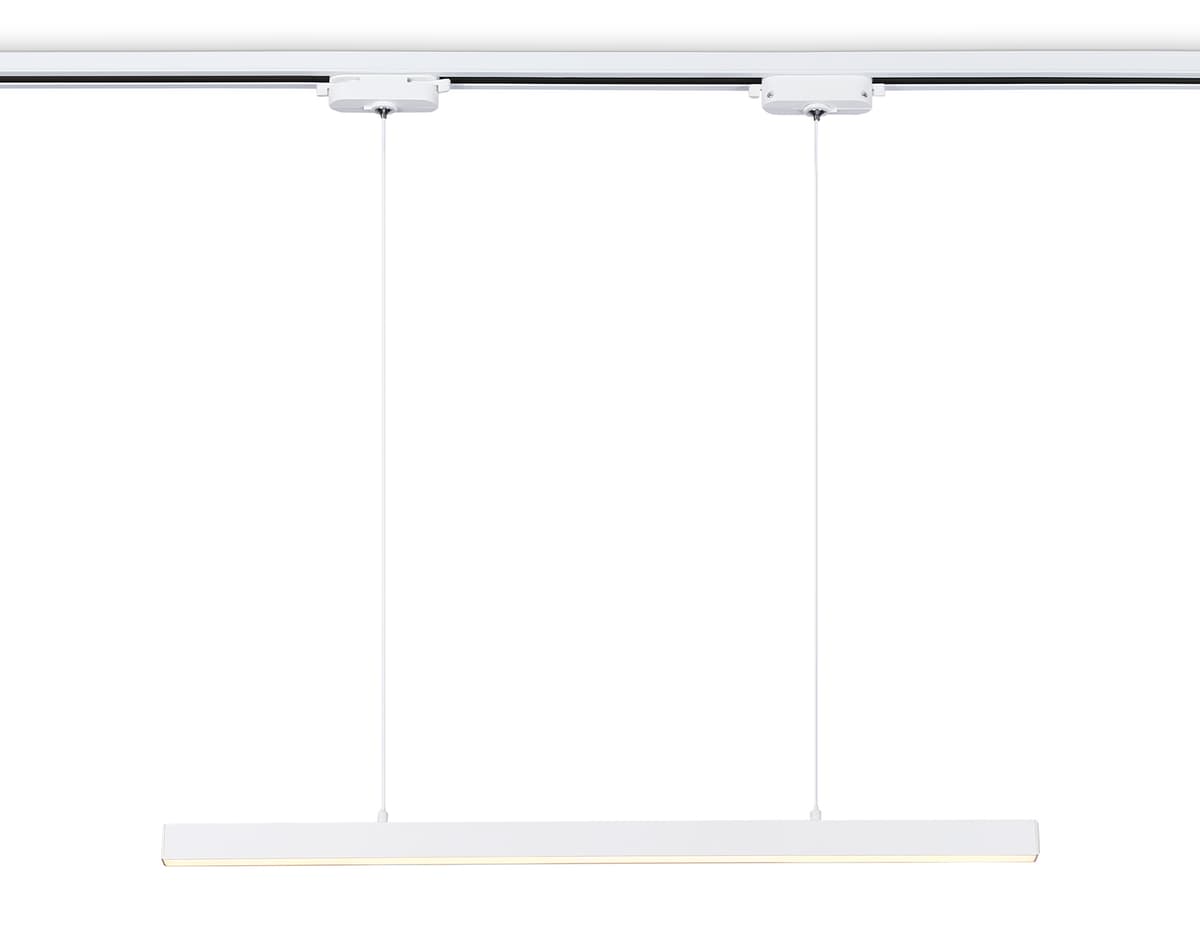 Трековый однофазный подвесной светодиодный светильник GL6782 WH белый LED 24W 3000K 600*22*1025 Ambrella Light 10