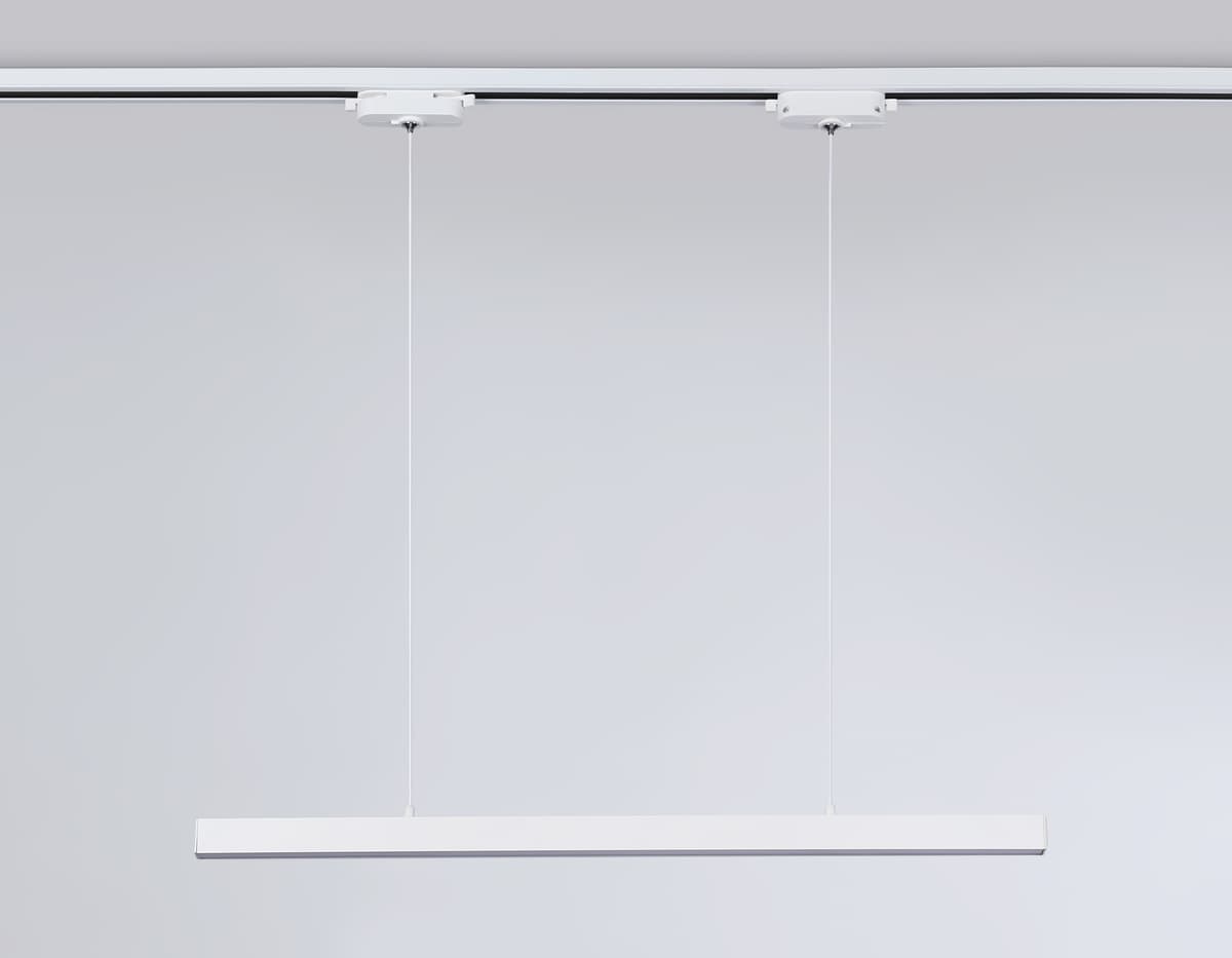 Трековый однофазный подвесной светодиодный светильник GL6783 WH белый LED 24W 4200K 600*22*1025 Ambrella Light 17