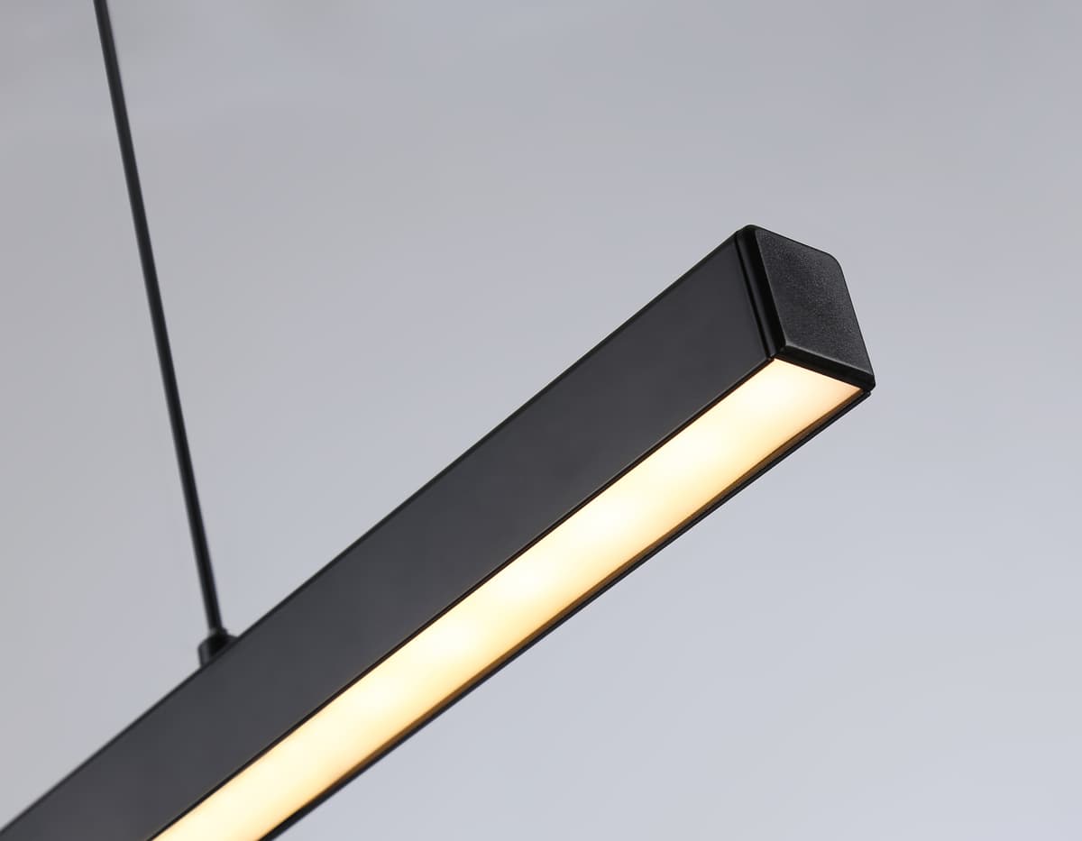 Трековый однофазный подвесной светодиодный светильник GL6785 BK черный LED 24W 3000K 600*22*1025 Ambrella Light 13