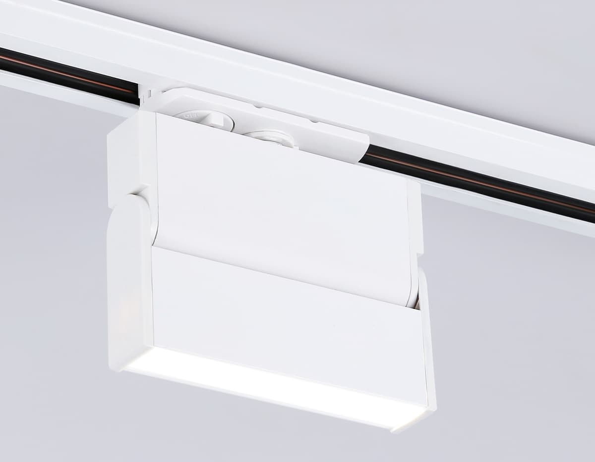 Трековый однофазный светодиодный светильник GL6801 WH белый LED 6W 4200K 115*22*87 Ambrella Light 13