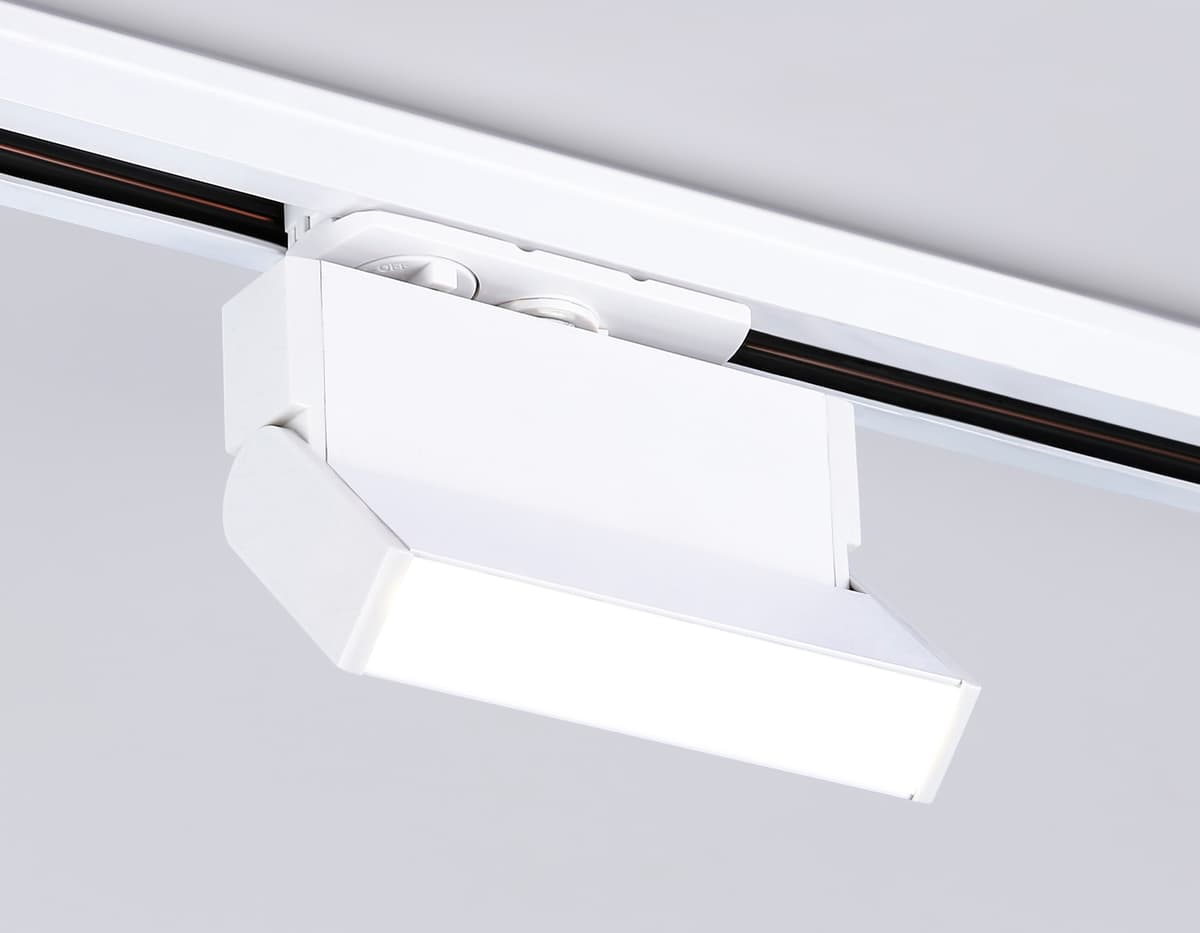 Трековый однофазный светодиодный светильник GL6801 WH белый LED 6W 4200K 115*22*87 Ambrella Light 14