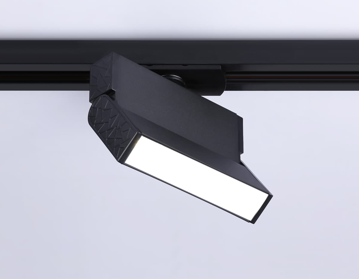 Трековый однофазный светодиодный светильник GL6803 BK черный LED 6W 4200K 115*22*87 Ambrella Light 14
