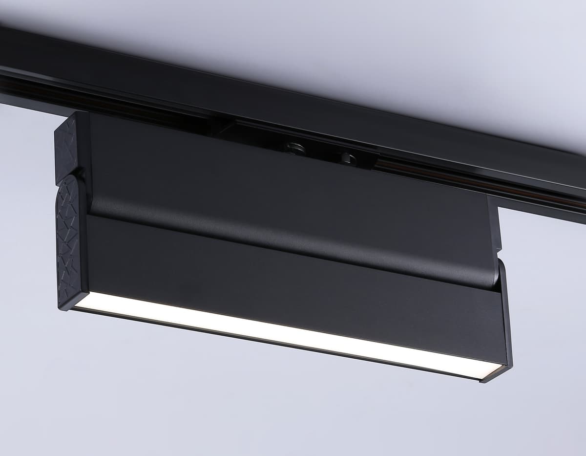 Трековый однофазный светодиодный светильник GL6808 BK черный LED 12W 4200K 230*22*87 Ambrella Light 14