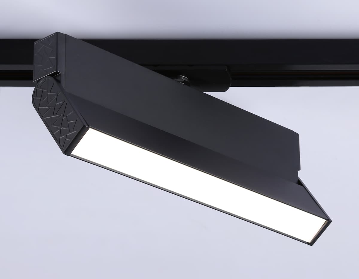 Трековый однофазный светодиодный светильник GL6808 BK черный LED 12W 4200K 230*22*87 Ambrella Light 15