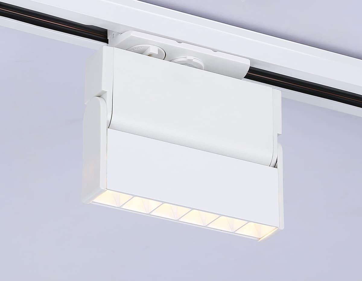 Трековый однофазный светодиодный светильник GL6811 WH белый LED 6W 3000K 24° 115*22*87 Ambrella Light 13