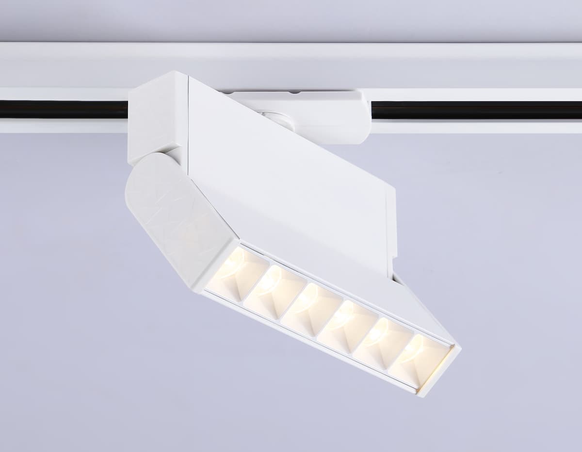 Трековый однофазный светодиодный светильник GL6811 WH белый LED 6W 3000K 24° 115*22*87 Ambrella Light 14