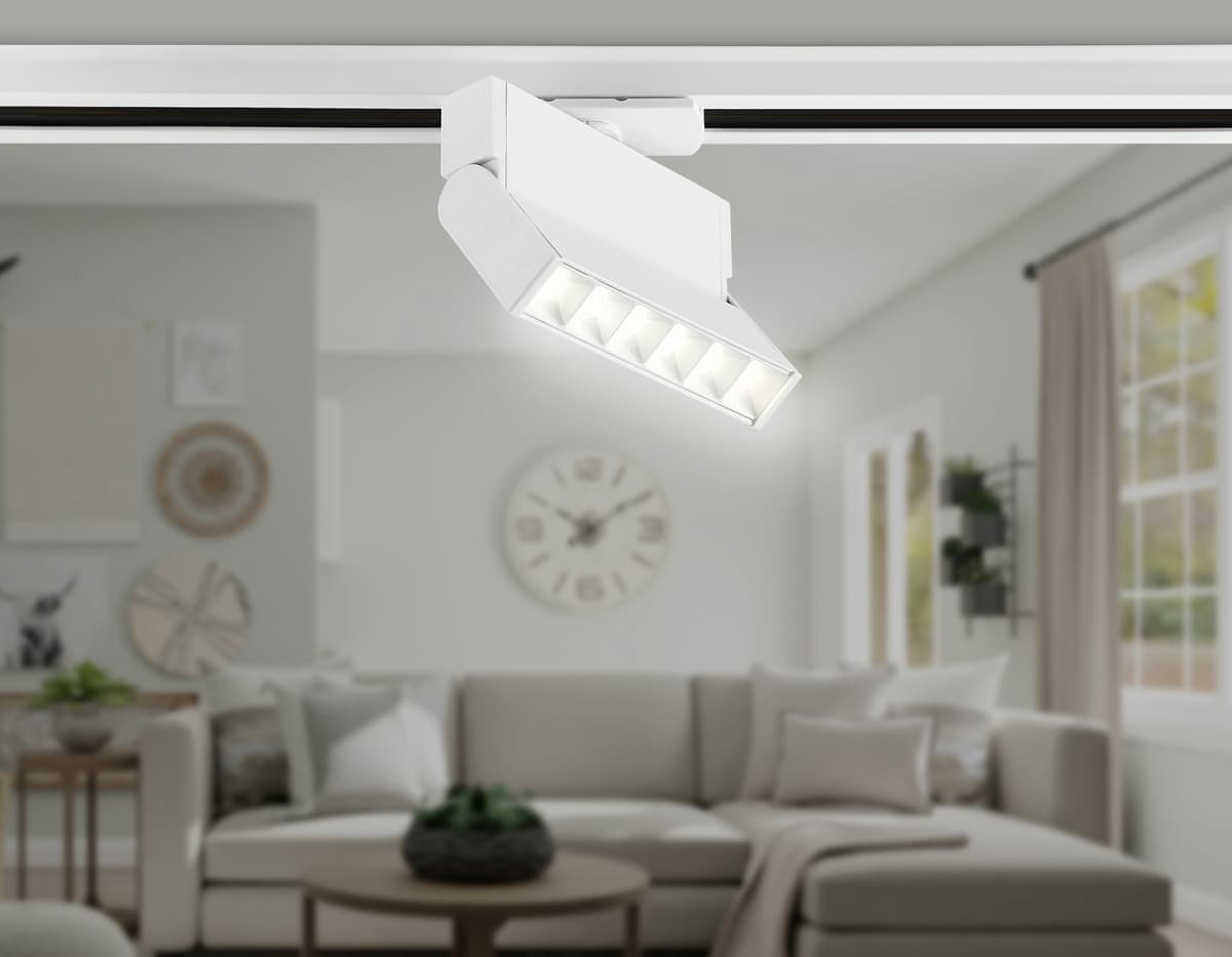 Трековый однофазный светодиодный светильник GL6812 WH белый LED 6W 4200K 24° 115*22*87 Ambrella Light 11