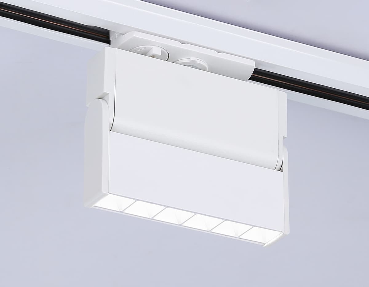Трековый однофазный светодиодный светильник GL6812 WH белый LED 6W 4200K 24° 115*22*87 Ambrella Light 13