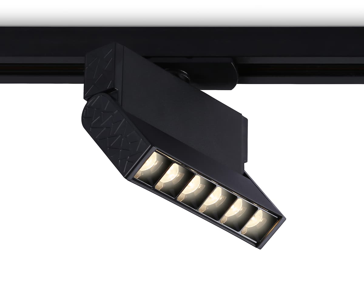 Трековый однофазный светодиодный светильник GL6813 BK черный LED 6W 3000K 24° 115*22*87 Ambrella Light 10