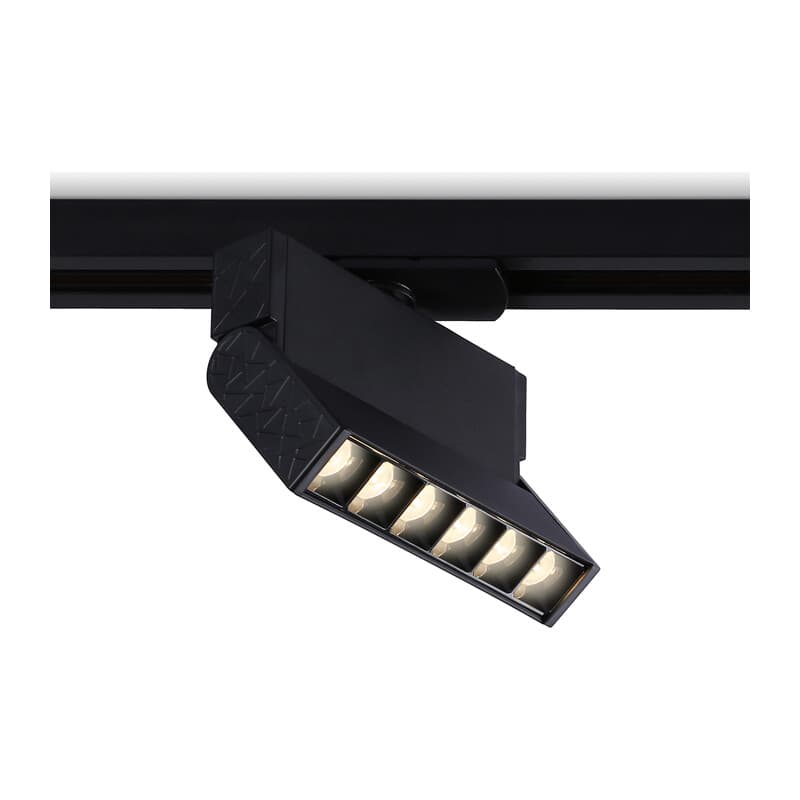 Трековый однофазный светодиодный светильник GL6813 BK черный LED 6W 3000K 24° 115*22*87 Ambrella Light 9