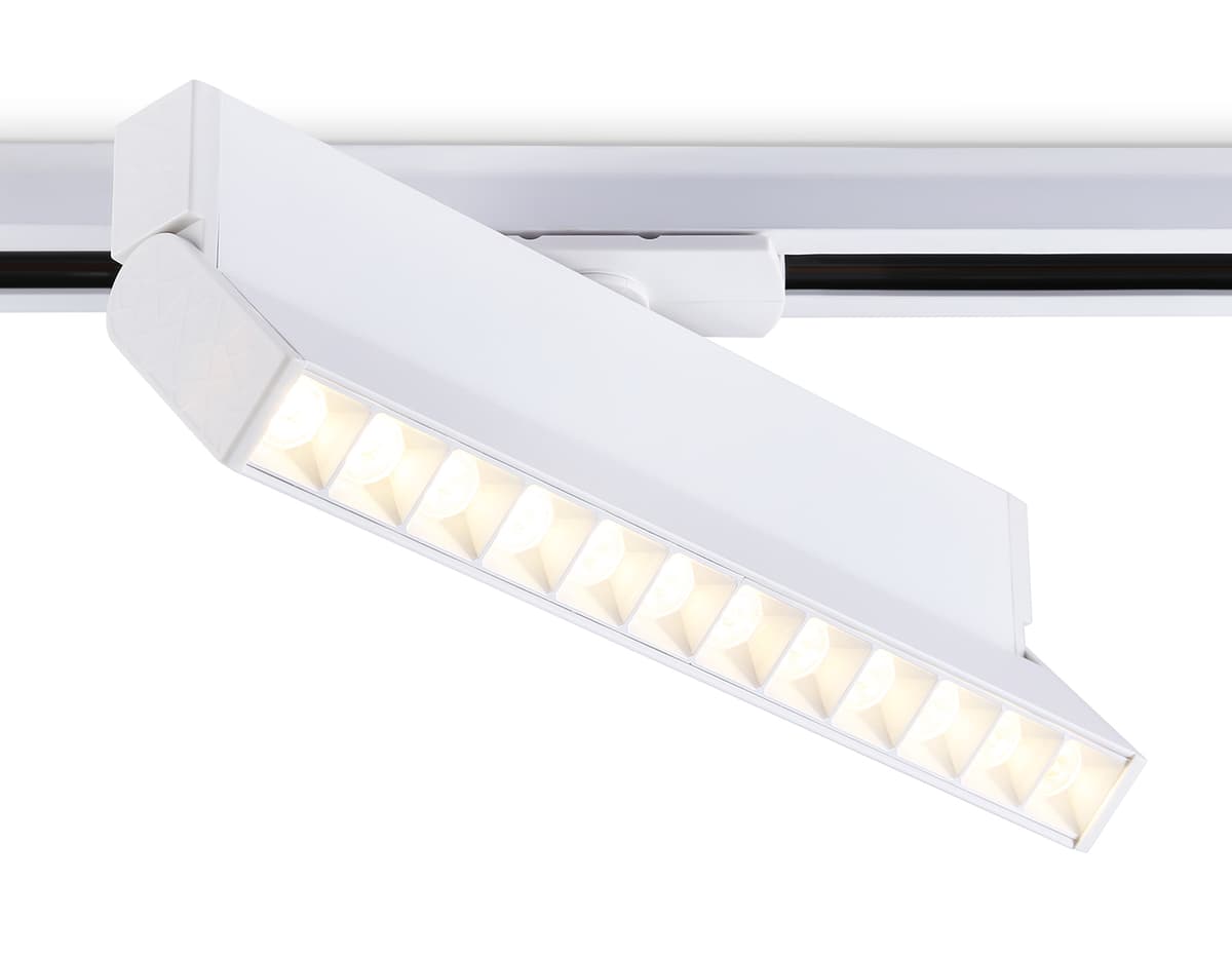 Трековый однофазный светодиодный светильник GL6815 WH белый LED 12W 3000K 24° 230*22*87 Ambrella Light 9