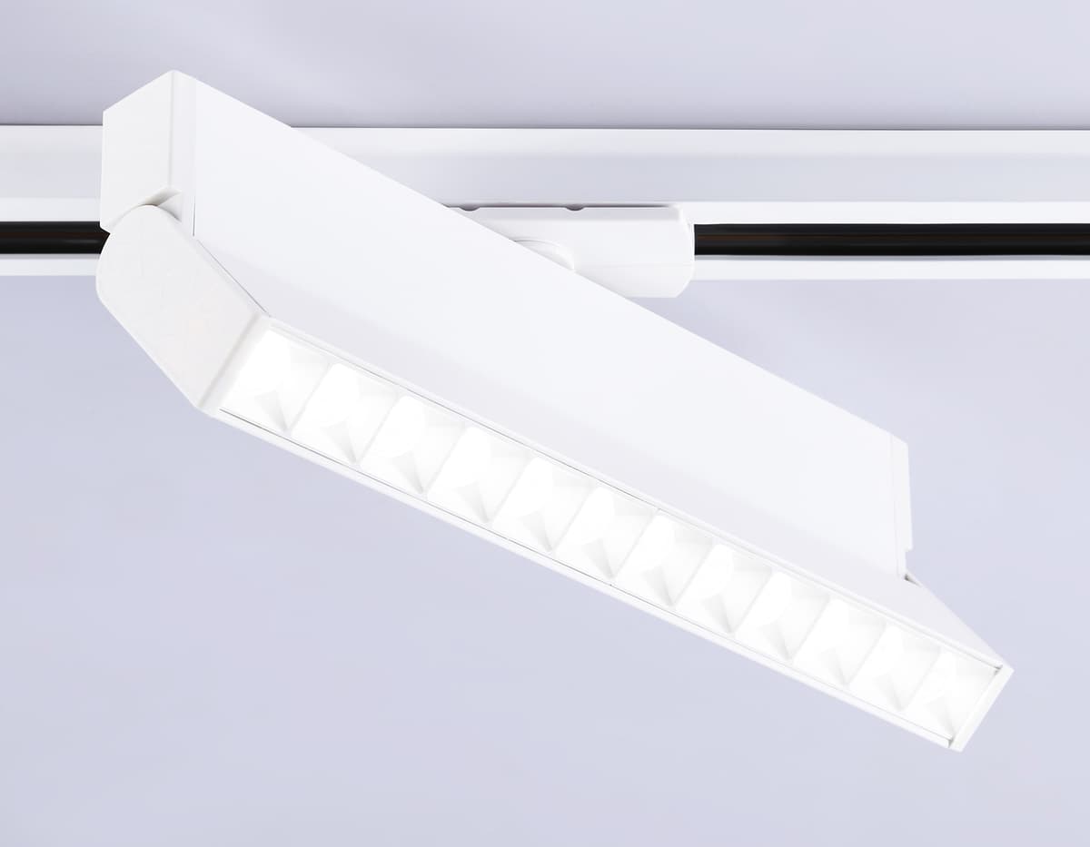 Трековый однофазный светодиодный светильник GL6816 WH белый LED 12W 4200K 24° 230*22*87 Ambrella Light 13