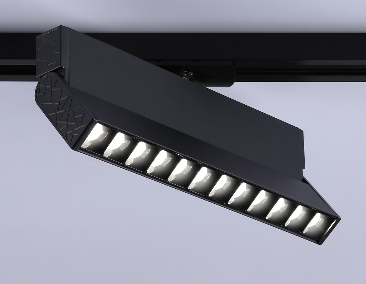 Трековый однофазный светодиодный светильник GL6819 BK черный LED 12W 4200K 24° 230*22*87 Ambrella Light 13