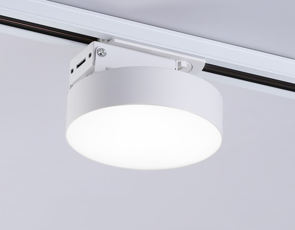 Трековый однофазный светодиодный светильник GL6837 WH белый LED 15W 4200K D115*80 Ambrella Light 13