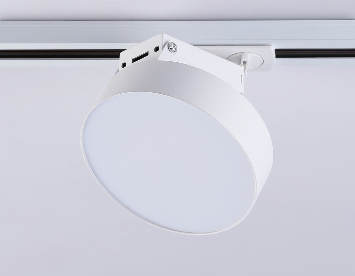 Трековый однофазный светодиодный светильник GL6837 WH белый LED 15W 4200K D115*80 Ambrella Light 14