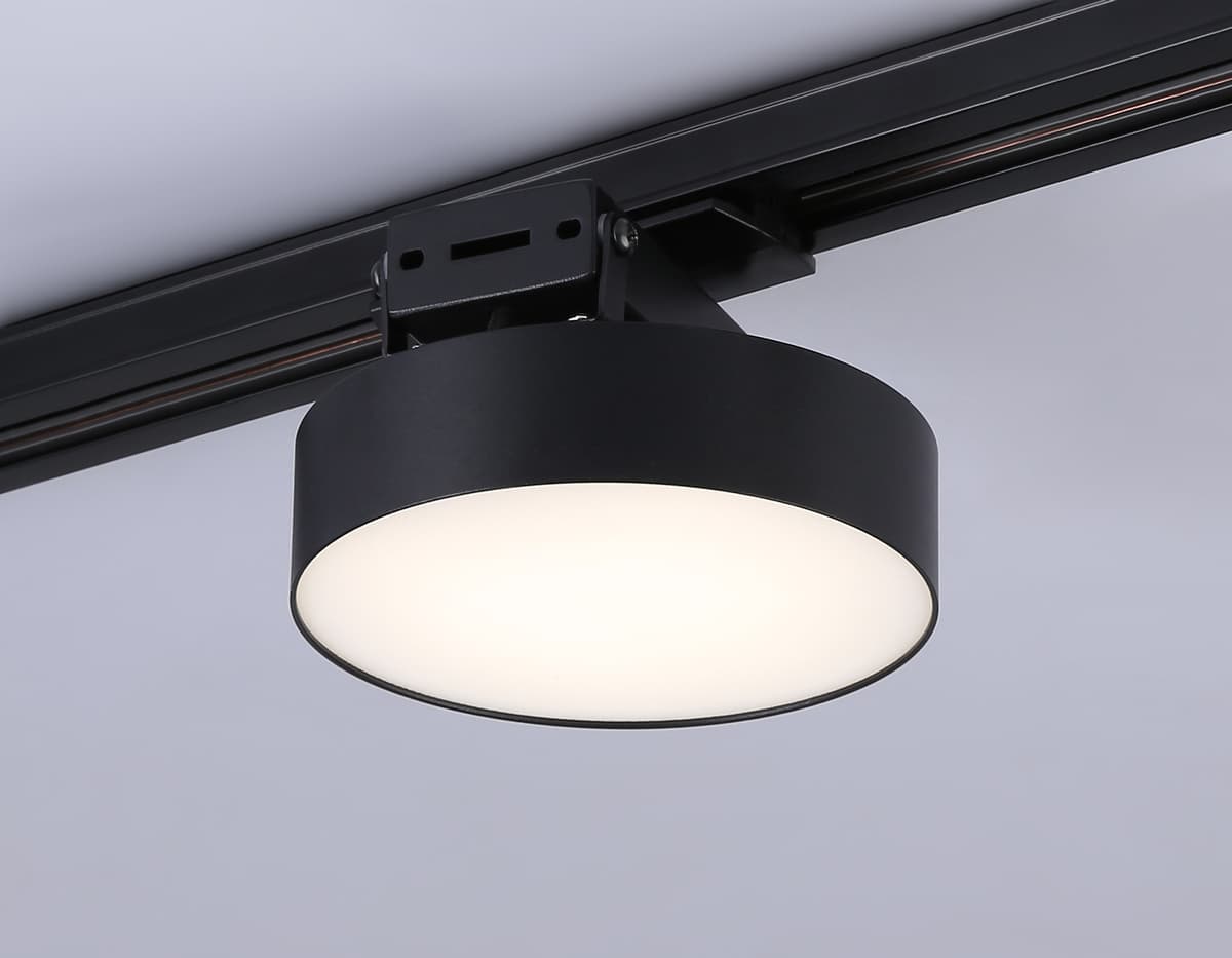 Трековый однофазный светодиодный светильник GL6839 BK черный LED 15W 3000K D115*80 Ambrella Light 13