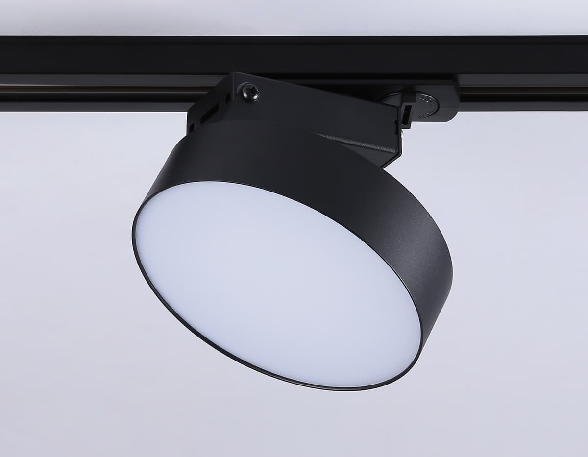 Трековый однофазный светодиодный светильник GL6839 BK черный LED 15W 3000K D115*80 Ambrella Light 14