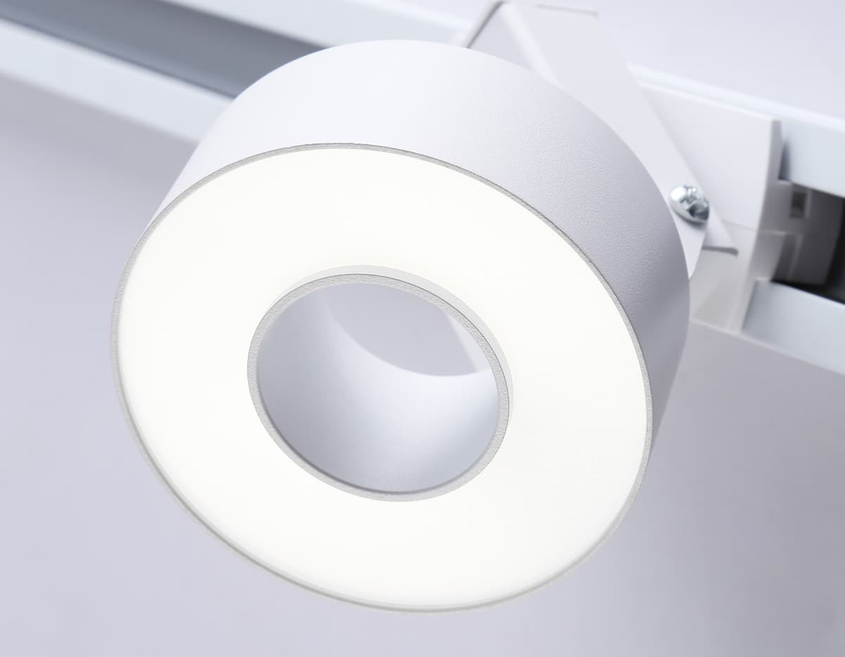 Трековый однофазный светодиодный светильник GL6861 WH белый LED 10W 4200K D75*80 Ambrella Light 10