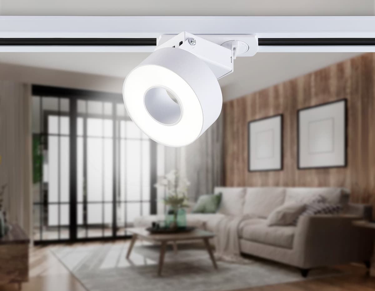 Трековый однофазный светодиодный светильник GL6861 WH белый LED 10W 4200K D75*80 Ambrella Light 9