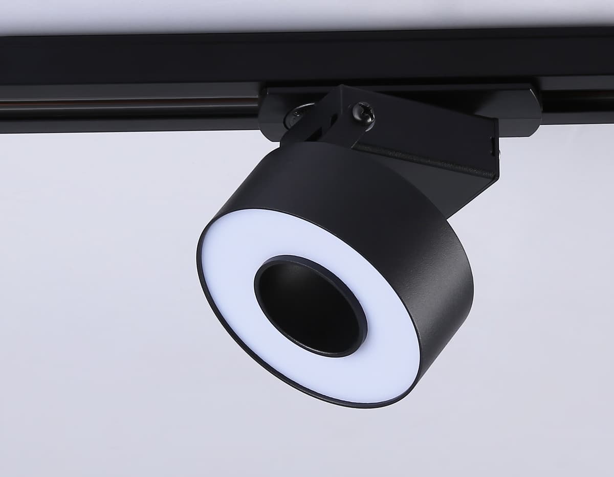 Трековый однофазный светодиодный светильник GL6863 BK черный LED 10W 4200K D75*80 Ambrella Light 12