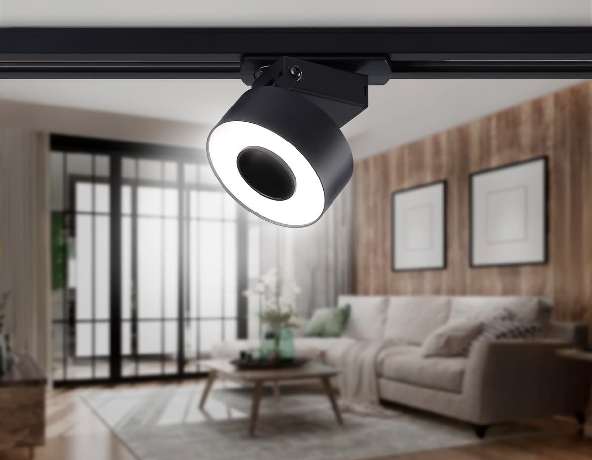 Трековый однофазный светодиодный светильник GL6863 BK черный LED 10W 4200K D75*80 Ambrella Light 9
