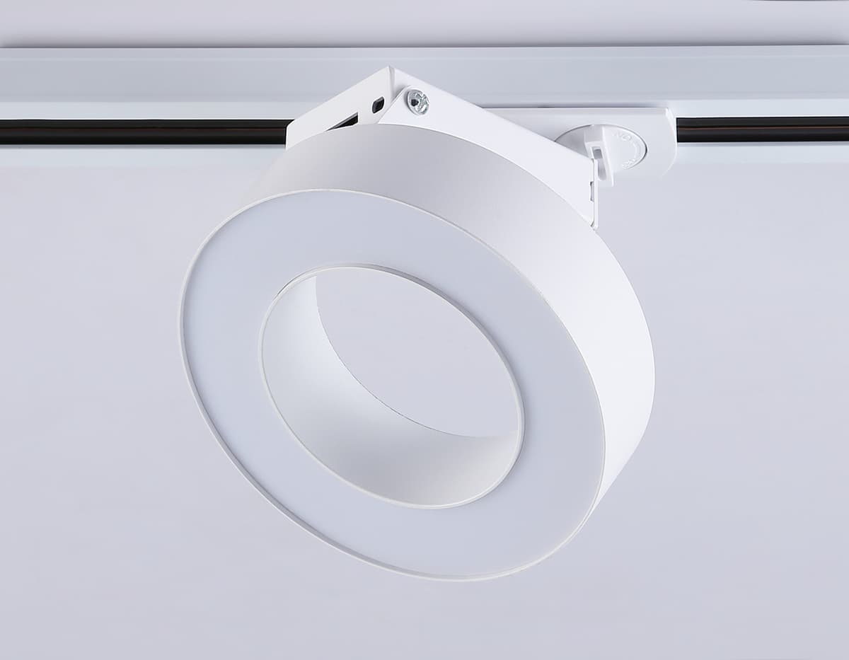 Трековый однофазный светодиодный светильник GL6866 WH белый LED 15W 4200K D115*80 Ambrella Light 12