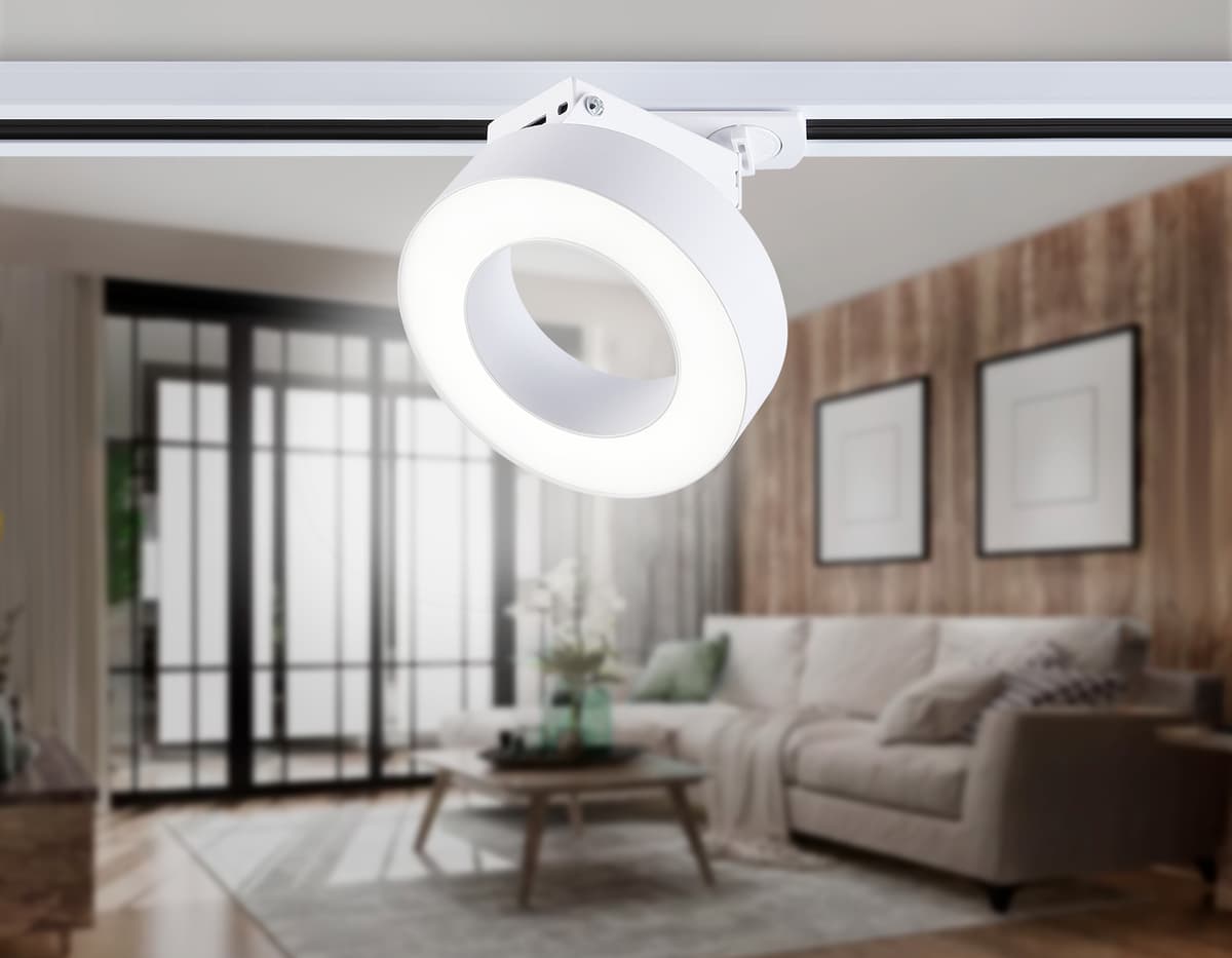 Трековый однофазный светодиодный светильник GL6866 WH белый LED 15W 4200K D115*80 Ambrella Light 9