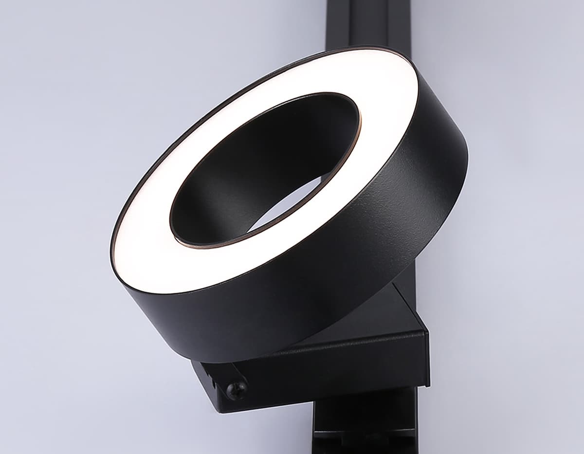 Трековый однофазный светодиодный светильник GL6868 BK черный LED 15W 4200K D115*80 Ambrella Light 10