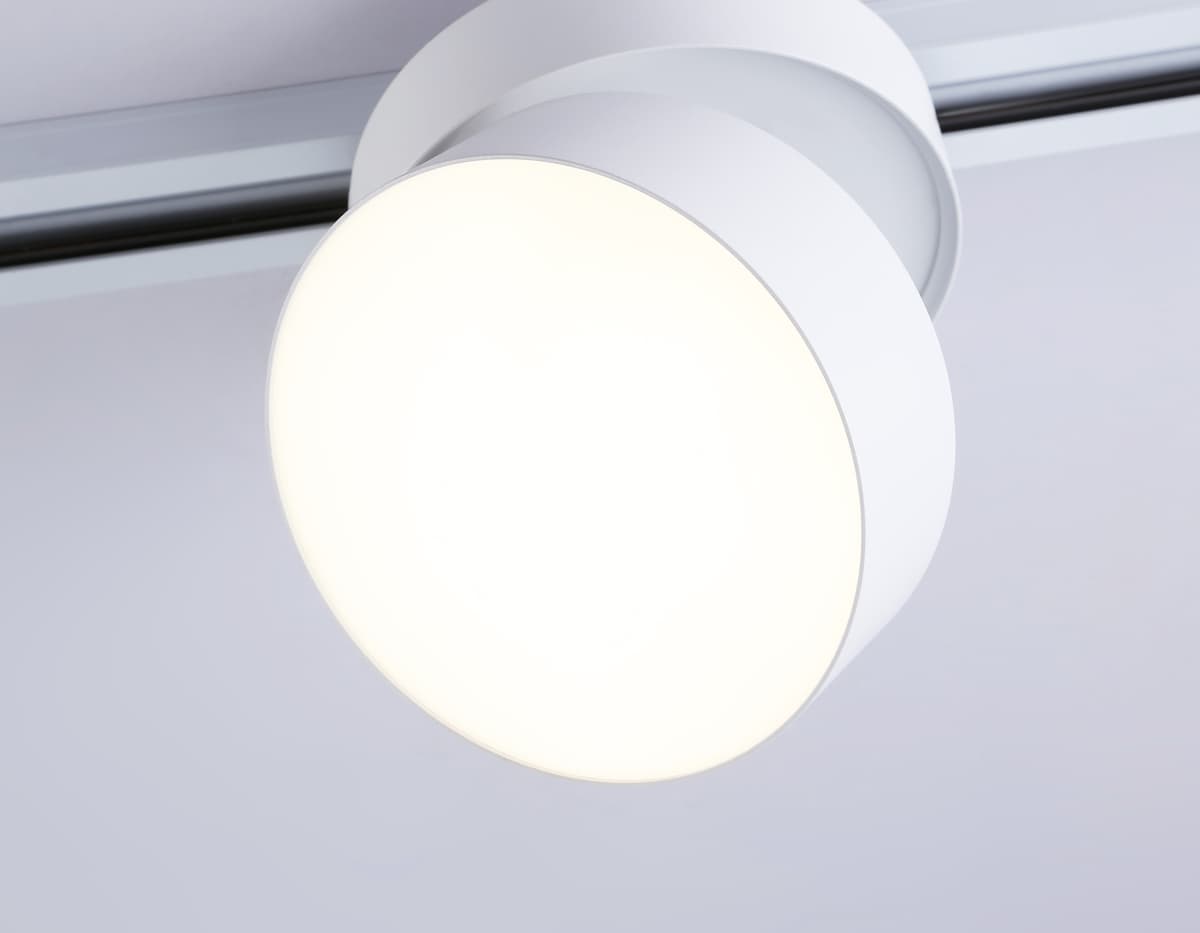 Трековый однофазный светодиодный светильник GL6872 WH белый LED 16W 3000K D115*90 Ambrella Light 11