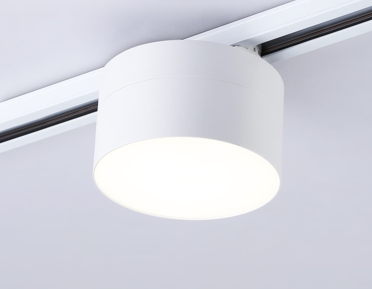 Трековый однофазный светодиодный светильник GL6872 WH белый LED 16W 3000K D115*90 Ambrella Light 13