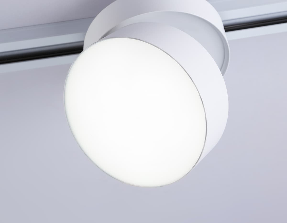Трековый однофазный светодиодный светильник GL6875 WH белый LED 16W 4200K D115*90 Ambrella Light 11