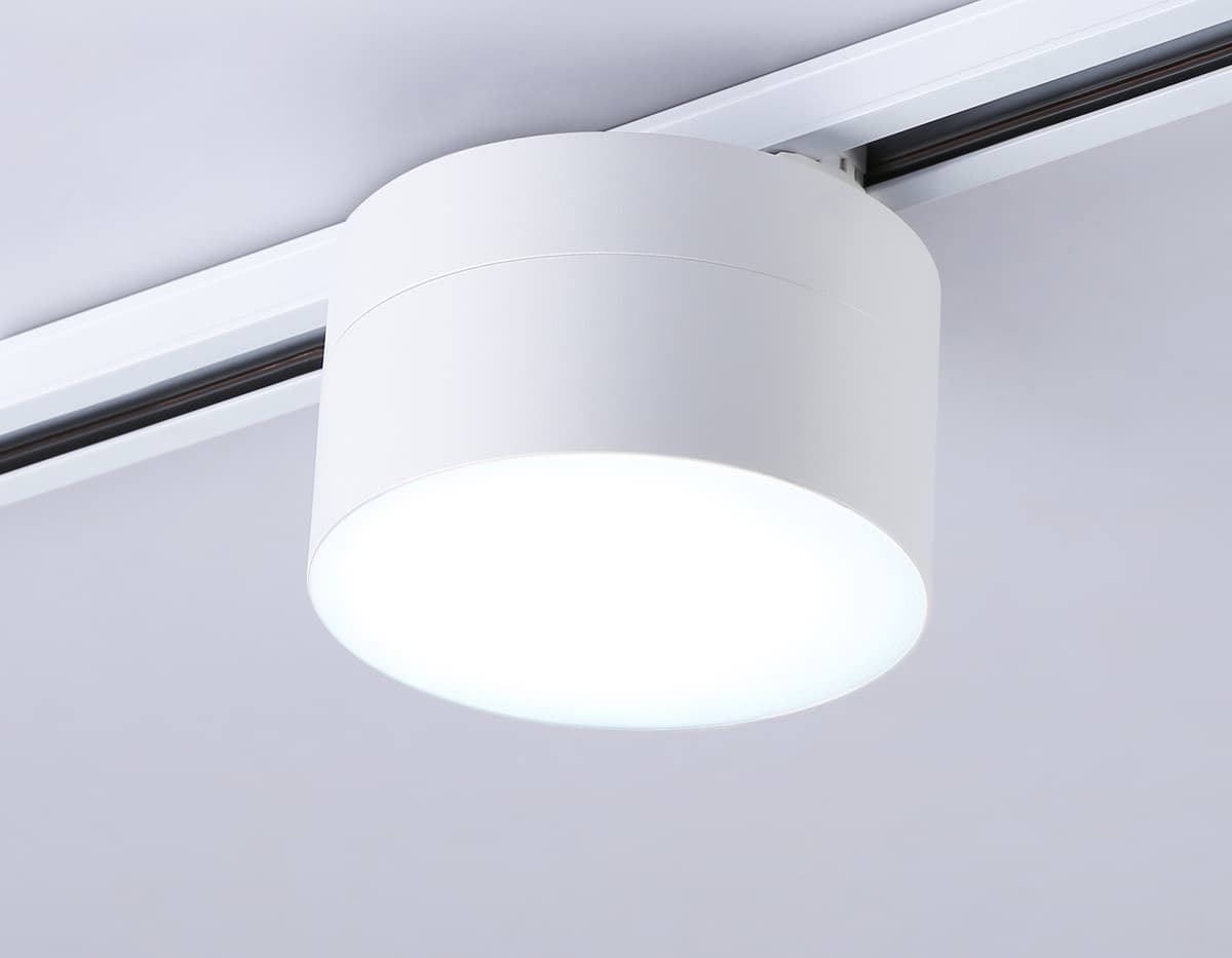 Трековый однофазный светодиодный светильник GL6875 WH белый LED 16W 4200K D115*90 Ambrella Light 13