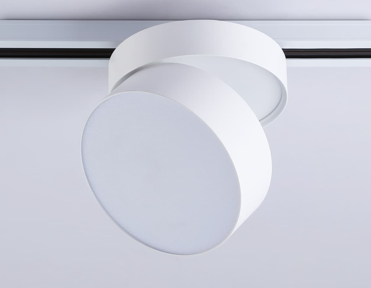 Трековый однофазный светодиодный светильник GL6875 WH белый LED 16W 4200K D115*90 Ambrella Light 14