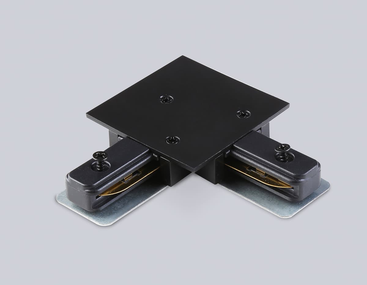 Коннектор питания угловой для шинопровода Standard 220V Plus GL7166 BK черный коннектор угловой встраеваемый для шинопровода Standard 220V NEW 70*70*20 Ambrella Light 6