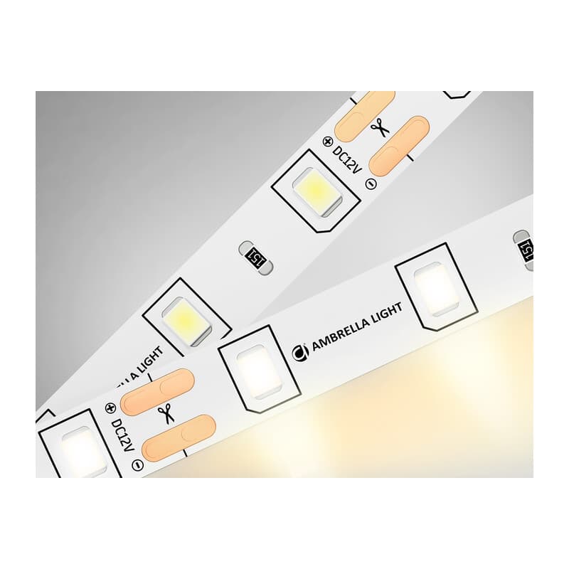 Светодиодная лента Ambrella Light GS1001 2835 60Led /4.8W m/ 12V IP20 3000K 5m /кратность резки 50mm GS1001 2835 60Led/ 4.8W m/ 12V IP20 3000K/ 5000*8*1.2mm (2 конт.) Ambrella Light 9