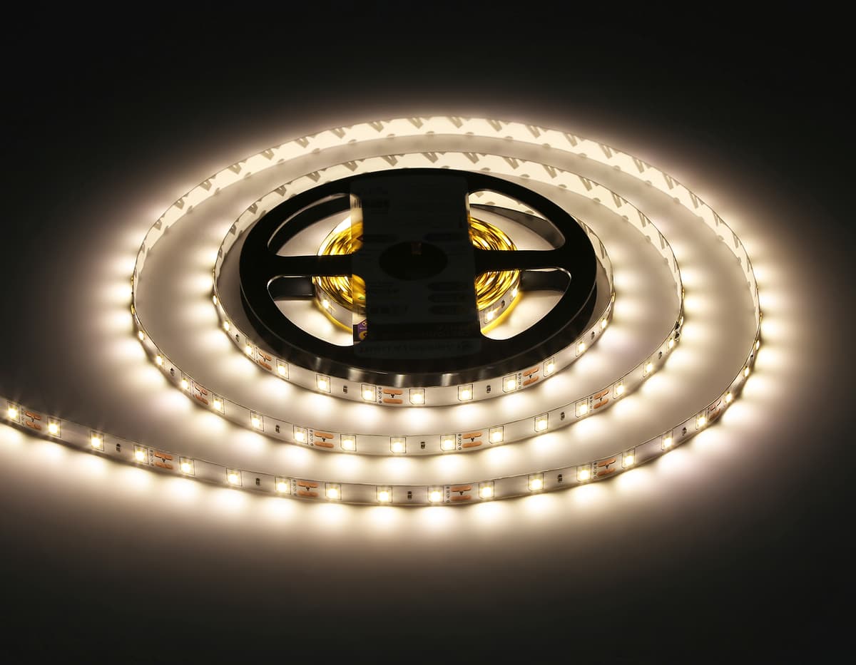 Светодиодная лента Ambrella Light GS1002 2835 60Led /4.8W m/ 12V IP20 4500K 5m /кратность резки 50mm GS1002 2835 60Led/ 4.8W m/ 12V IP20 4500K/ 5000*8*1.2mm (2 конт.) Ambrella Light 17