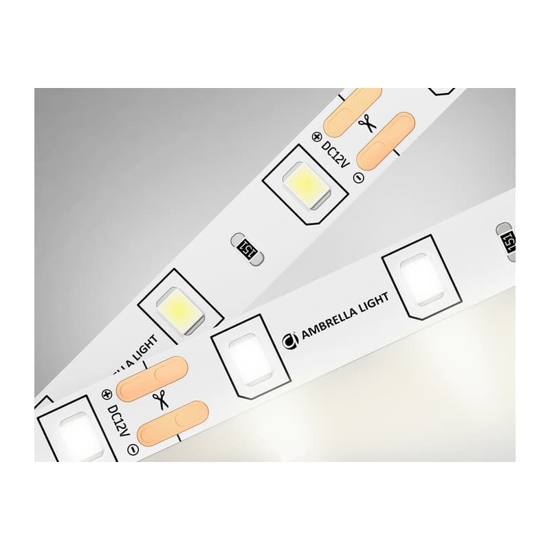 Светодиодная лента Ambrella Light GS1002 2835 60Led /4.8W m/ 12V IP20 4500K 5m /кратность резки 50mm GS1002 2835 60Led/ 4.8W m/ 12V IP20 4500K/ 5000*8*1.2mm (2 конт.) Ambrella Light 9