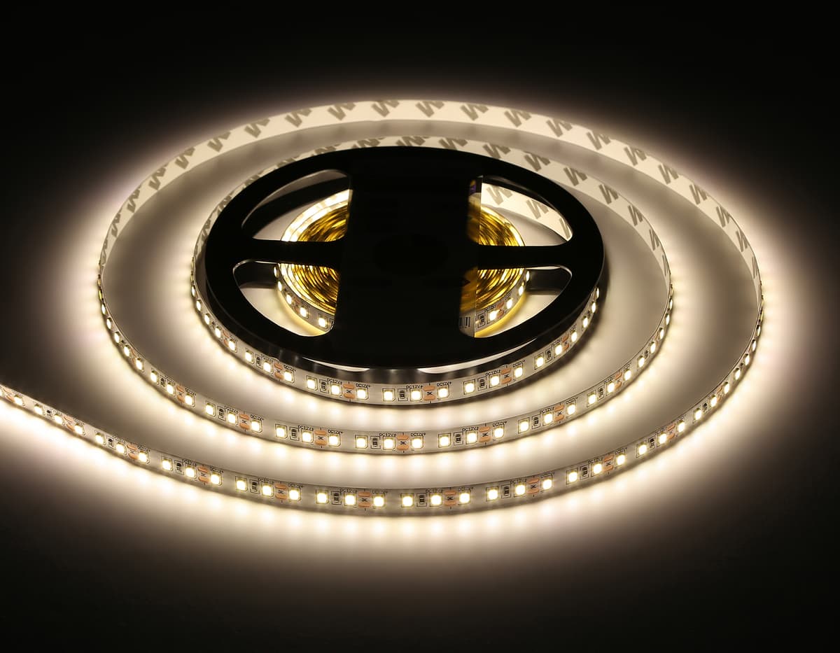 Светодиодная лента Ambrella Light GS1102 2835 120Led /9.6W m/ 12V IP20 4500K 5m/кратность резки 25mm GS1102 2835 120Led/ 9.6W m/ 12V IP20 4500K/ 5000*8*1.2mm (2 конт.) Ambrella Light 17