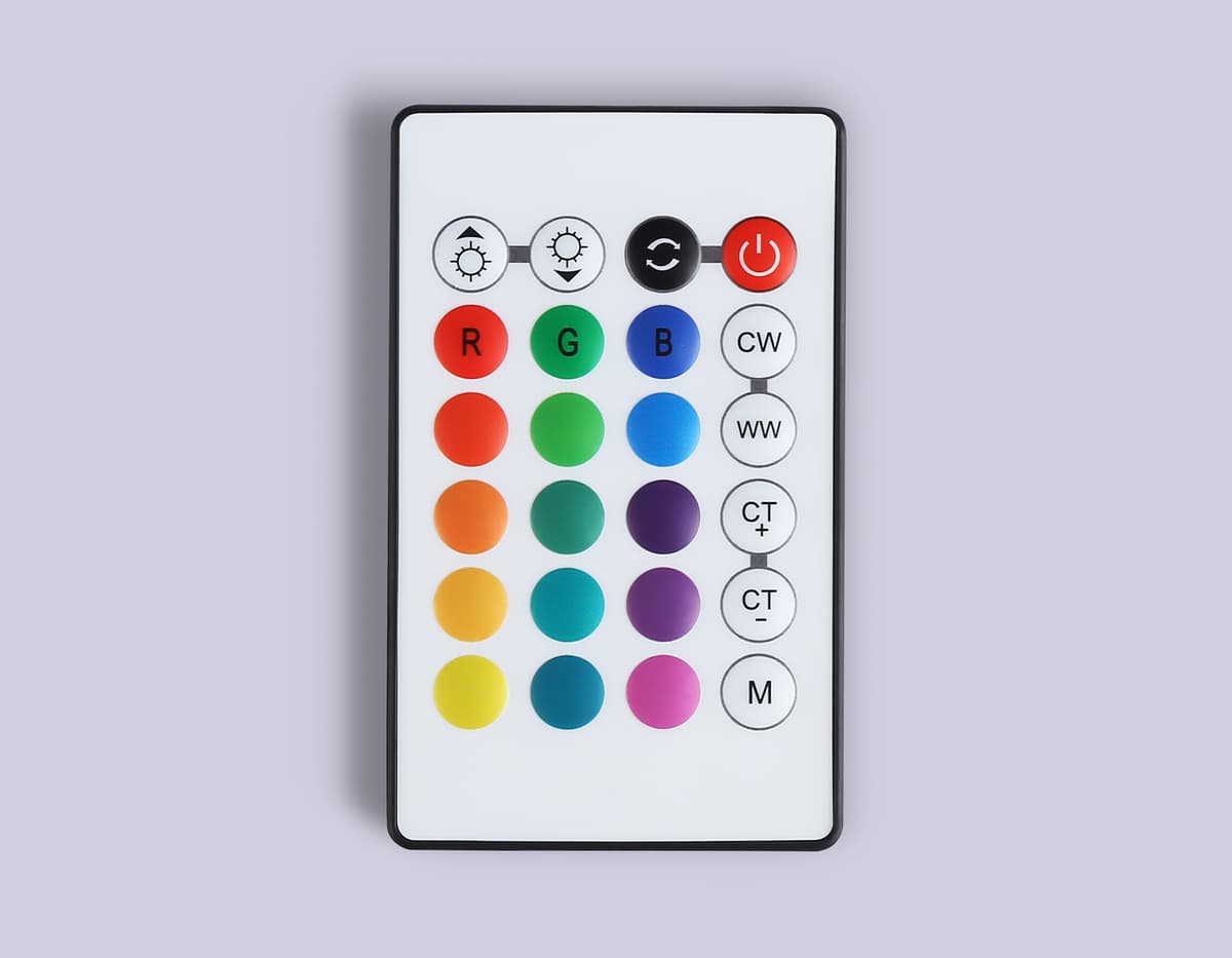 Контроллер WIFI Tuya для светодиодных лент RGB+CCT с управлением белого света c ИК пультом GS11601 GS11601 контроллер WIFI Tuya RGB+CCC 10A 12V 120W/ 24V 240W (ПДУ ИК CR2025) Ambrella Light 7
