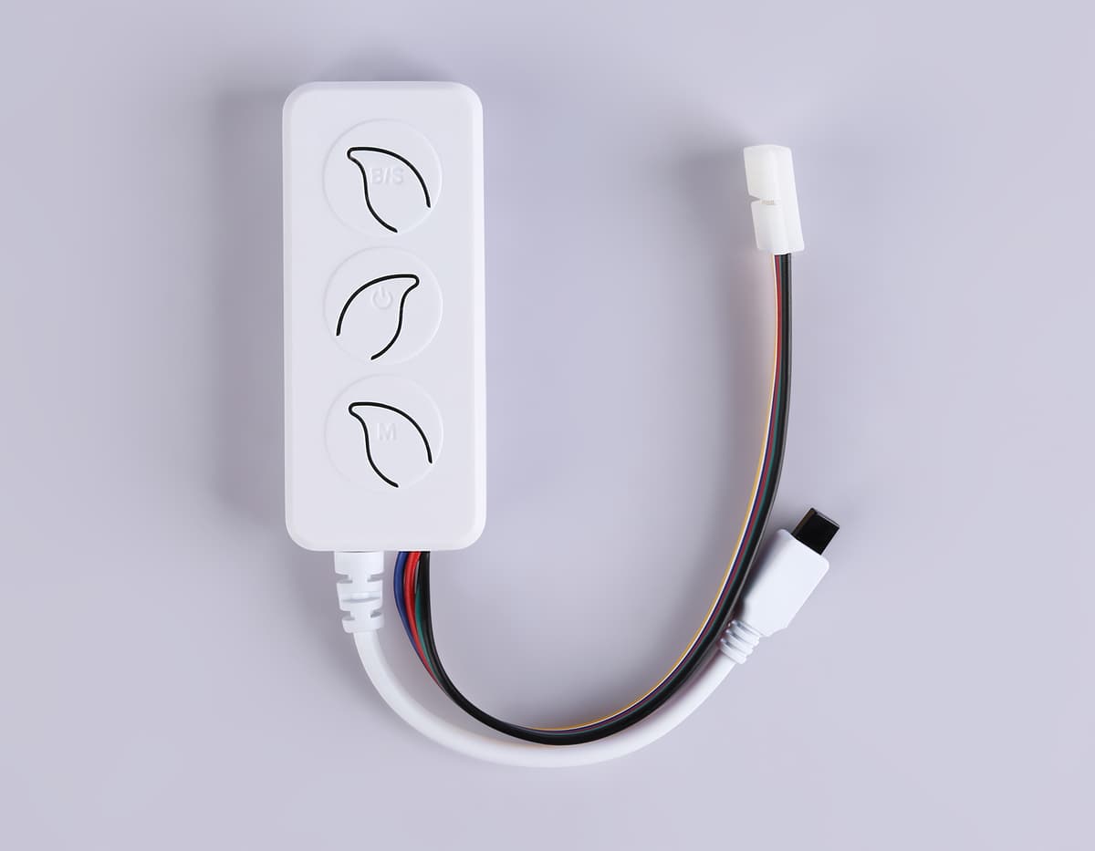 Контроллер WIFI Tuya для светодиодных лент RGB+CCT с управлением белого света c ИК пультом GS11601 GS11601 контроллер WIFI Tuya RGB+CCC 10A 12V 120W/ 24V 240W (ПДУ ИК CR2025) Ambrella Light 8