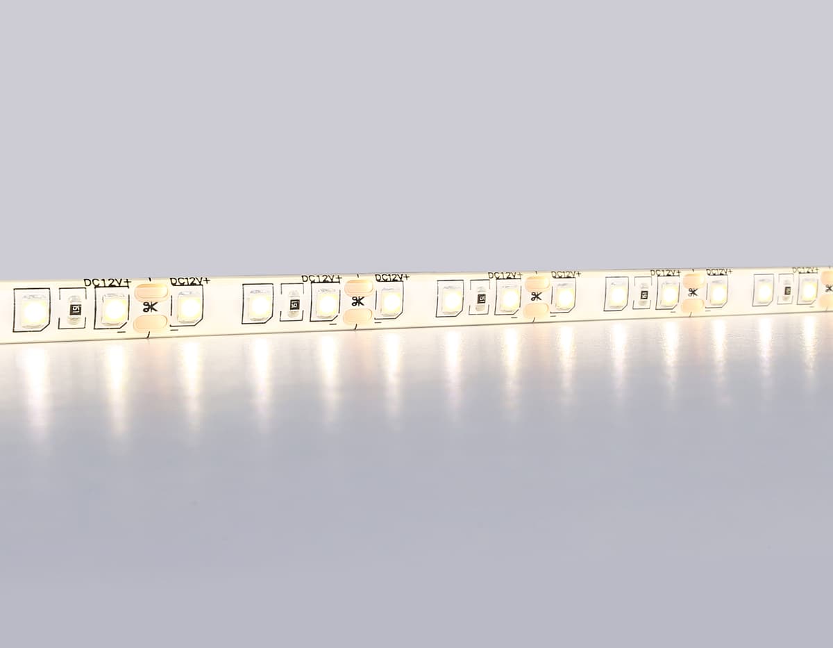 Светодиодная лента Ambrella Light GS1201 2835 120Led /9.6W m/ 12V IP65 3000K 5m/кратность резки 25mm GS1201 2835 120Led/ 9.6W m/ 12V IP65 3000K/ 5000*8*2.27mm (2 конт.) Ambrella Light 11