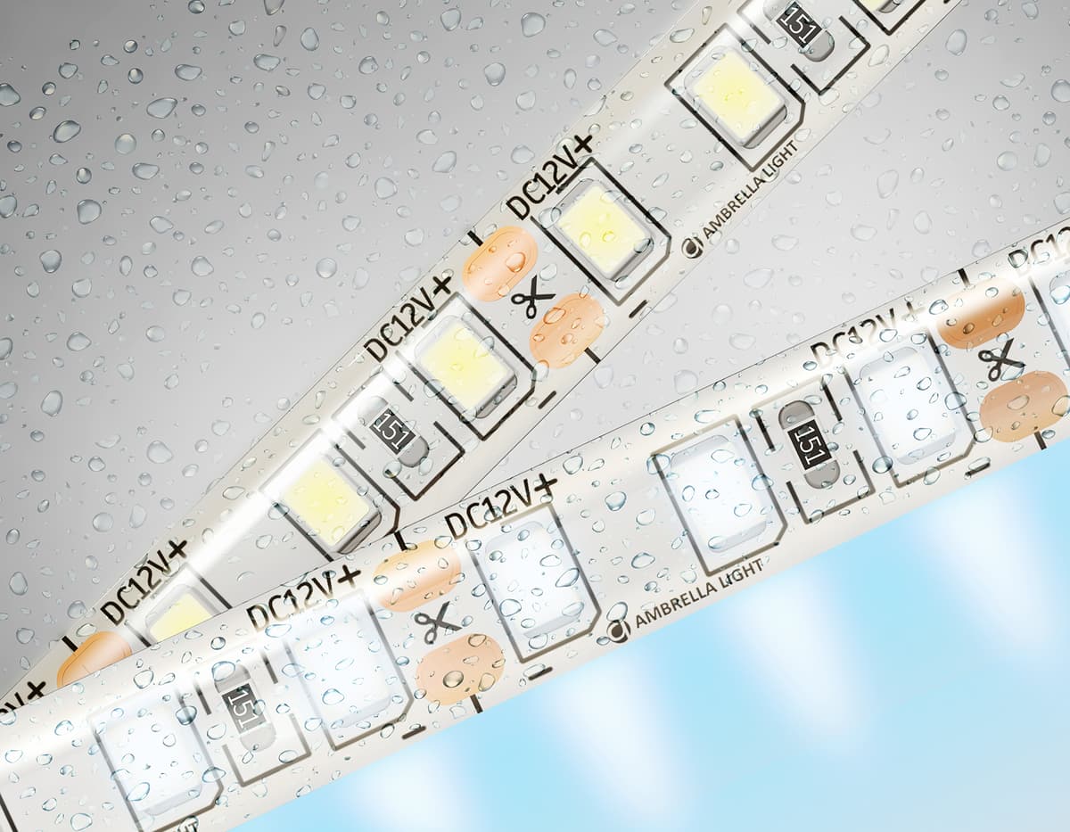 Светодиодная лента Ambrella Light GS1203 2835 120Led /9.6W m/ 12V IP65 6500K 5m/кратность резки 25mm GS1203 2835 120Led/ 9.6W m/ 12V IP65 6500K/ 5000*8*2.27mm (2 конт.) Ambrella Light 10