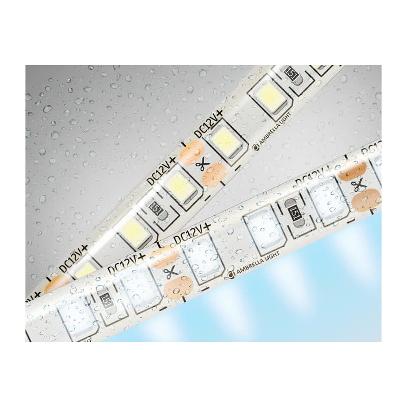 Светодиодная лента Ambrella Light GS1203 2835 120Led /9.6W m/ 12V IP65 6500K 5m/кратность резки 25mm GS1203 2835 120Led/ 9.6W m/ 12V IP65 6500K/ 5000*8*2.27mm (2 конт.) Ambrella Light 9