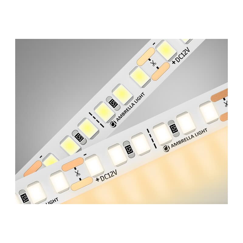 Светодиодная лента Ambrella Light GS1301 2835 180Led /14.4W m/12V IP20 3000K 5m/кратность резки 33mm GS1301 2835 180Led/ 14.4W m/ 12V IP20 3000K/ 5000*8*1.2mm (2 конт.) Ambrella Light 9