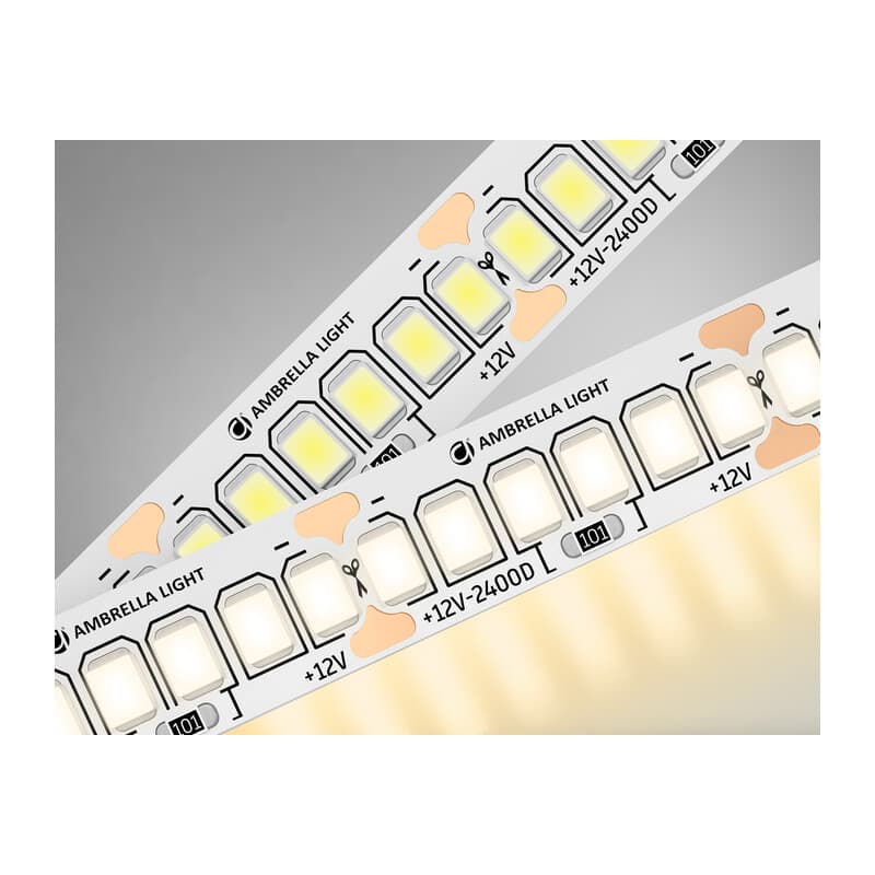Светодиодная лента Ambrella Light GS1401 2835 240Led /17W m/ 12V IP20 3000K 5m/кратность резки 25mm GS1401 2835 240Led/ 17W m/ 12V IP20 3000K/ 5000*10*1.2mm (2 конт.) Ambrella Light 9
