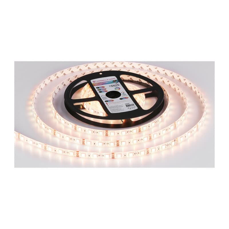 Светодиодная лента RGB Ambrella Light GS2302 5050 60Led /14.4W m/ 12V IP65 RGB 5m GS2302 5050 60Led/ 14.4W m/ 12V IP65 RGB/ 5000*10*2.87mm (4 конт.) Ambrella Light 11