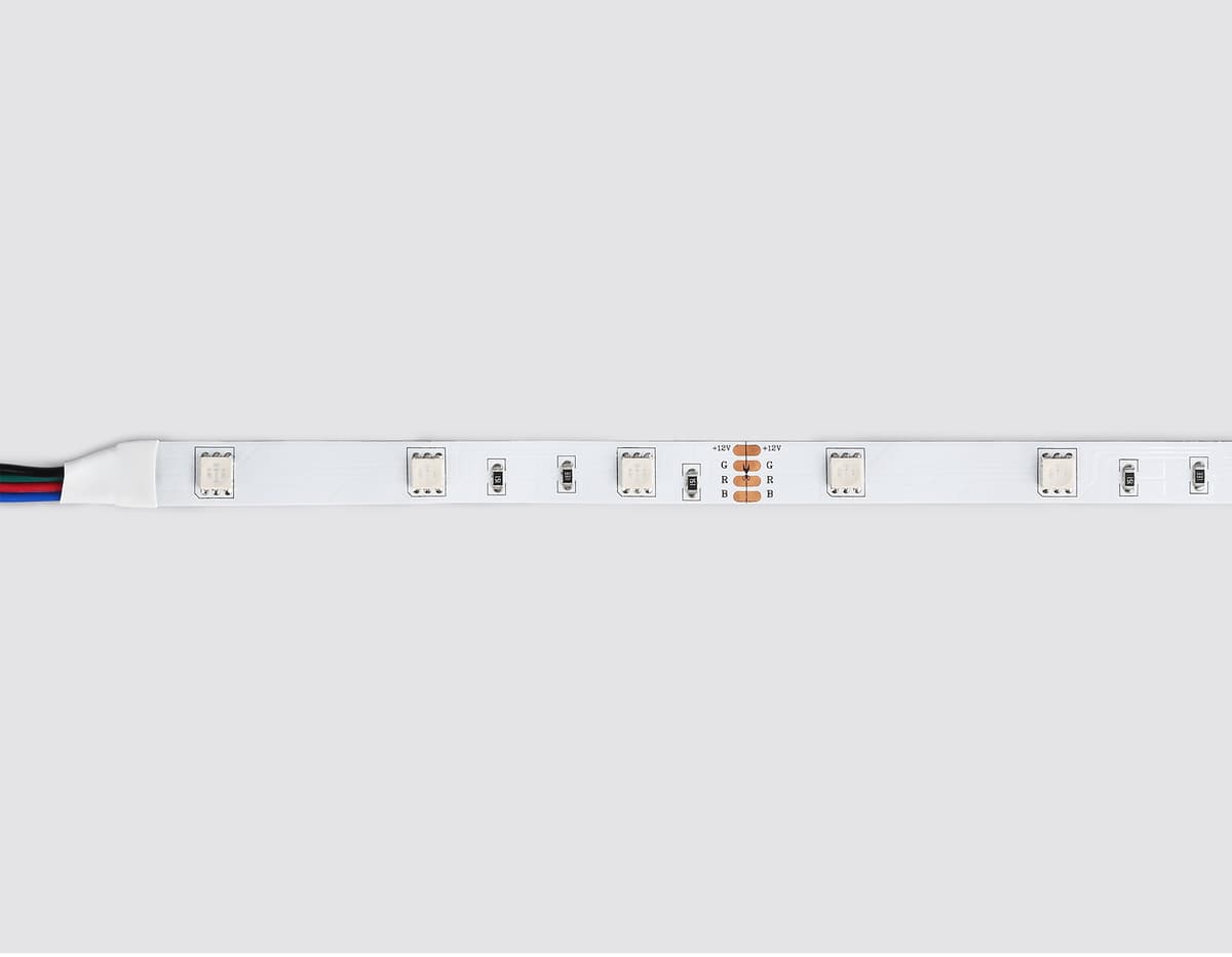 Комплект светодиодной ленты RGB Ambrella Light GS2401 5050 30Led /7.2W m/ 12V IP20 RGB 5m GS2401 5050 30Led/ 7.2W m/ 12V IP20 RGB/ 5000*10*1.87mm (4 конт.) комплект Ambrella Light 19