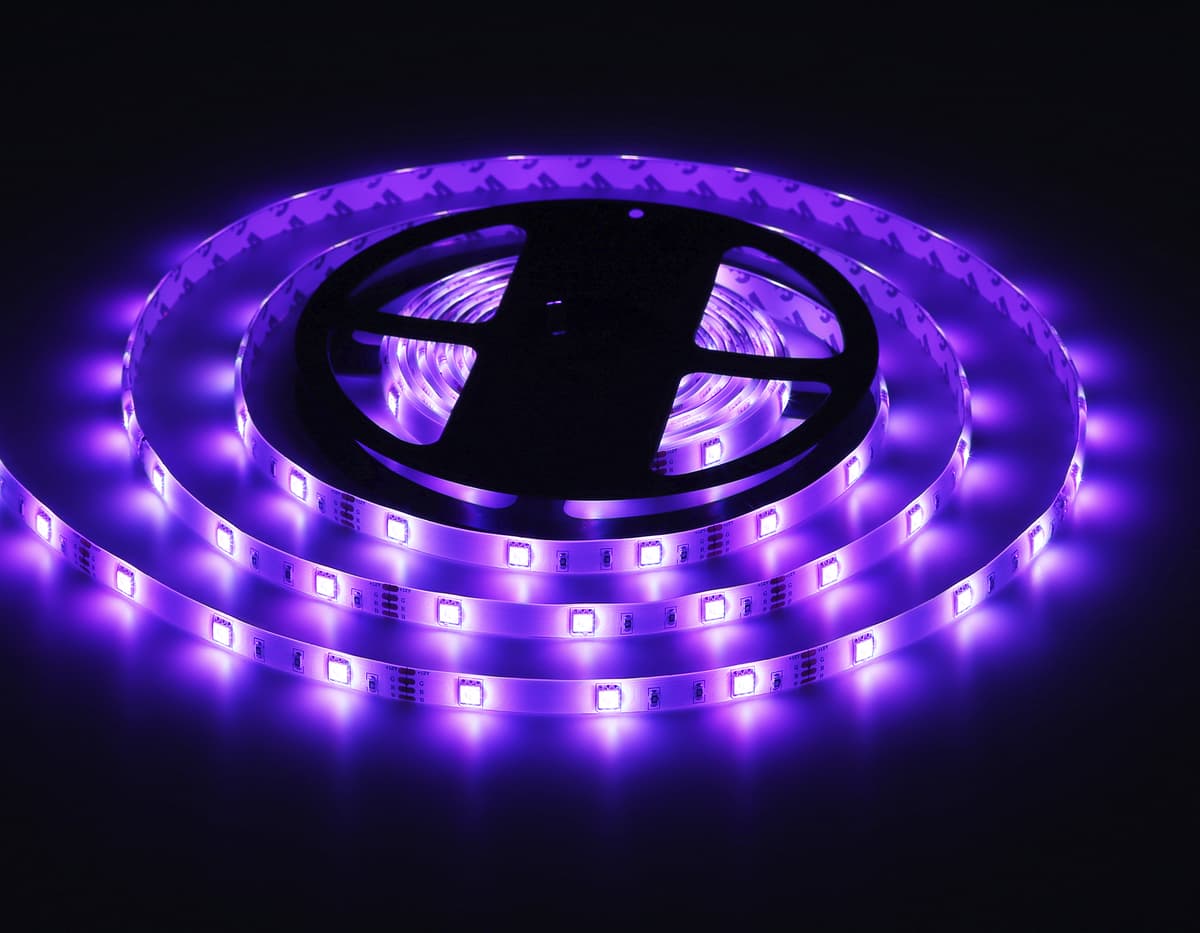 Комплект светодиодной ленты RGB Ambrella Light GS2501 5050 30Led /7.2W m/ 12V IP65 RGB 5m GS2501 5050 30Led/ 7.2W m/ 12V IP65 RGB/ 5000*10*2.87mm (4 конт.) комплект Ambrella Light 21